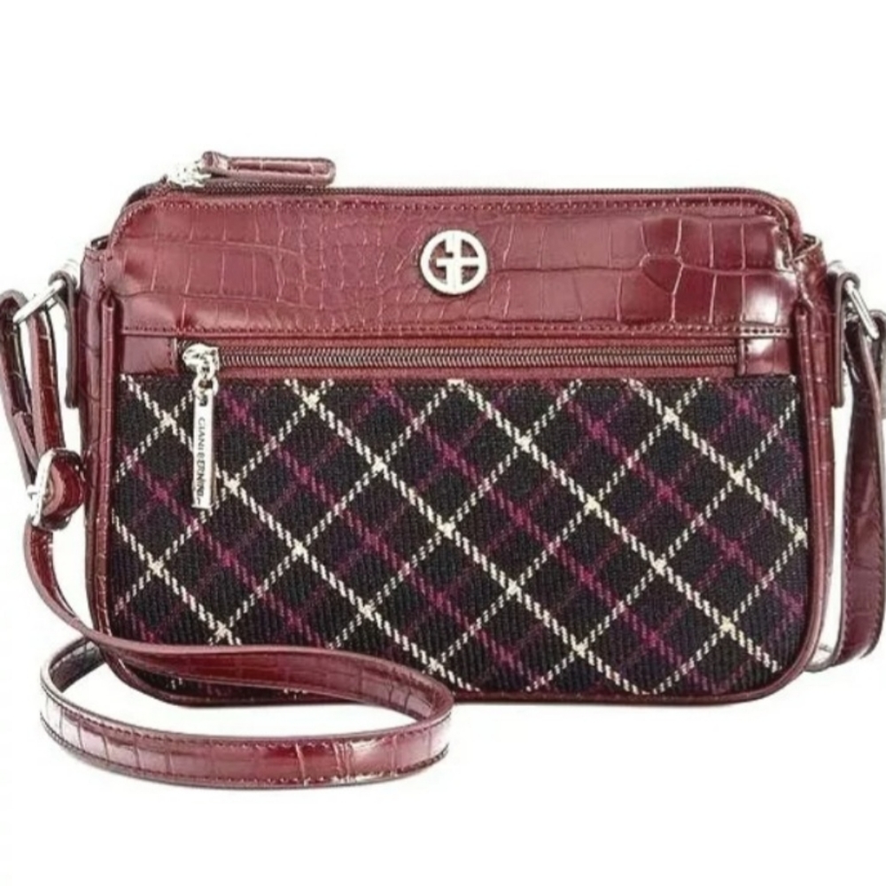 Giani Bernini plaid crossbody bag